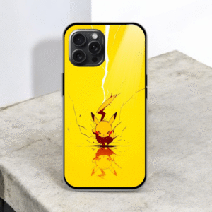 Pikachu Glossy Metal TPU Mobile Case