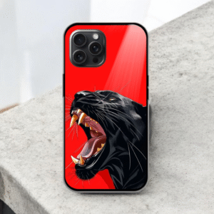 Black Panther Glossy Metal TPU Mobile Case
