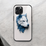 Wolf Glossy Metal TPU Mobile Case