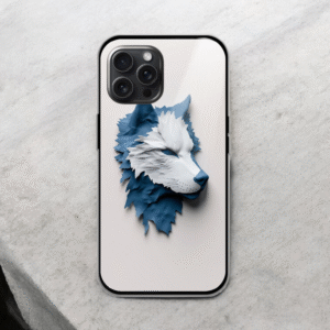 Wolf Glossy Metal TPU Mobile Case
