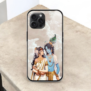 Radha Krishna Glossy Metal TPU Mobile Case