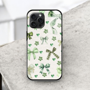 Green And Gold Glam Glossy Metal TPU Mobile Case