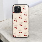 Cherry Bow Glossy Metal TPU Mobile Case