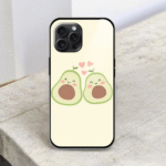 Cute Avocado Glossy Metal TPU Mobile Case