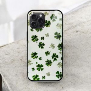 Four Leaf Glossy Metal TPU Mobile Case