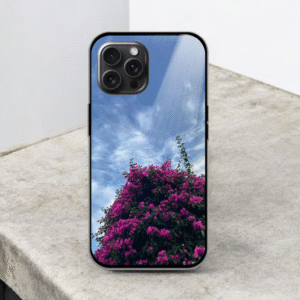Floral Glossy Metal TPU Mobile Case