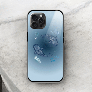 Whale Sharks Glossy Metal TPU Mobile Case