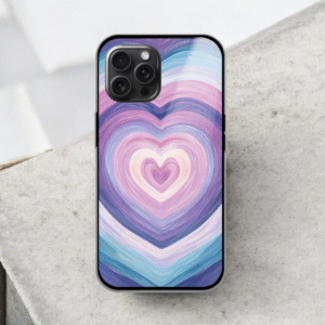 Hearts Glossy Metal TPU Mobile Case