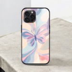 Butterfly Glossy Metal TPU Mobile Case