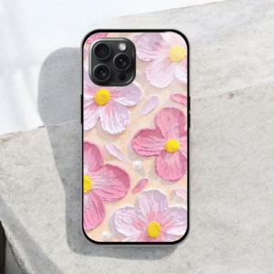 Everbloom Elegance Glossy Metal TPU Mobile Case