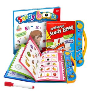 Kidology Electronic Educational Musical Phonetic Learning Interactive Children's ABC Letters, Words, Numbers, Shapes, Sound Colorful Talking Book for 0-3 Year Kids