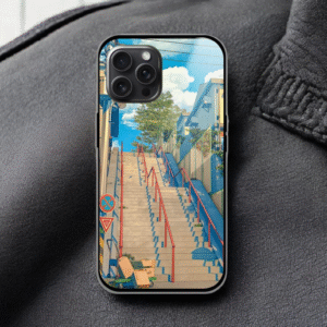 Anime Town Glossy Metal TPU Mobile Case