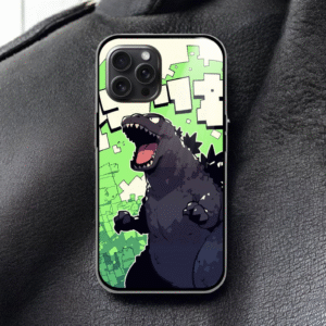 Dinasour Glossy Metal TPU Mobile Case
