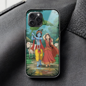 Radha Krishna Glossy Metal TPU Mobile Case