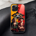 One Piece Glossy Metal TPU Mobile Case