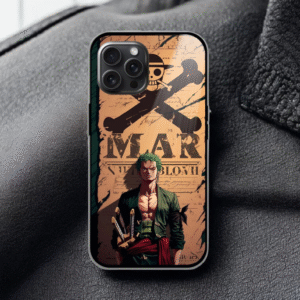 One Piece Glossy Metal TPU Mobile Case