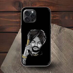Sidhu Moosewala Glossy Metal TPU Mobile Case