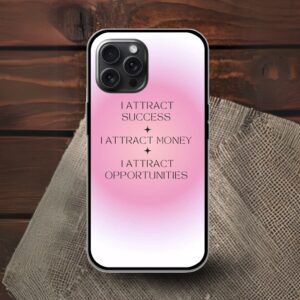 I Attract Success Glossy Metal TPU Mobile Case