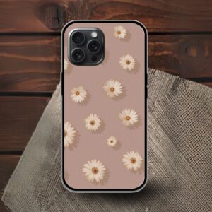 Flowers Glossy Metal TPU Mobile Case
