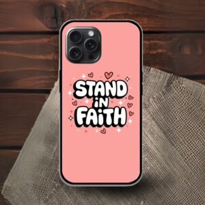 Stand In Faith Glossy Metal TPU Mobile Case
