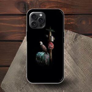 Stop Glossy Metal TPU Mobile Case