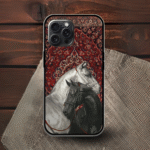 Regal Stallion Tapestry Glossy Metal TPU Mobile Case