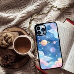 Planet Pattern Glossy Metal TPU Mobile Case