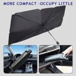 Car Windshield Sun Shade Umbrella, Foldable Car Windshield Sun Shade Cover, Block UV Rays & Sun Heat Insulation, Keep Car Cool, Front Window Sunshade for Hatchback, Truck, SUV, MPV