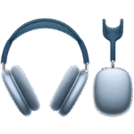 Max Wireless Over-Ear Headphones, Transparency Mode, Personalised Spatial Audio, USB-C Charging, Bluetooth Headphones Compatible for iPhone (Blue))