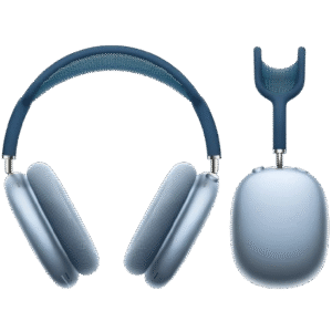 Max Wireless Over-Ear Headphones, Transparency Mode, Personalised Spatial Audio, USB-C Charging, Bluetooth Headphones Compatible for iPhone (Blue))