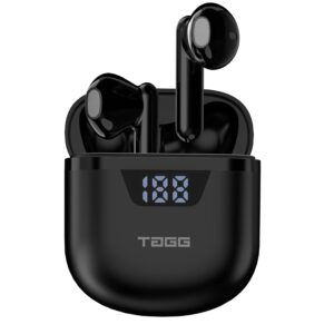 TAGG Liberty Buds Mini Truly Wireless in Ear Earbuds with Quad Mic, Fast Charge, Rich Bass, 13mm Dynamic Drivers (Black)