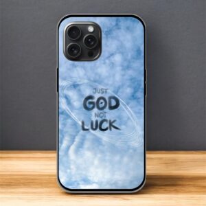 Just God Not Luck Glossy Metal TPU Mobile Case