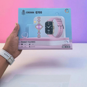 Crown Q700 Smartwatch for Women with Bluetooth Calling, 1.69" HD AMOLED Display, Health & Fitness Tracker with SpO2, Heart Rate, 100+ Sports Modes, IP67 for Android & iPhone