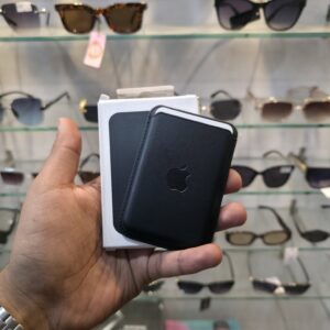 Men Leather Magnetic Card Wallet Holder Designed For Magsafe Compatible With Iphone17, Iphone 16, Iphone 15, Iphone 14, Iphone 13, Iphone 12 Series Models (Black)