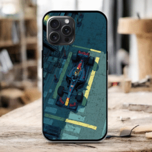F1 Car Glossy Metal TPU Mobile Case