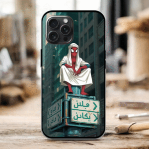 Spiderman in Dubai Glossy Metal TPU Mobile Case