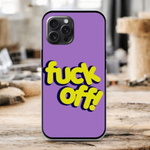 Fuck Off Glossy Metal TPU Mobile Case