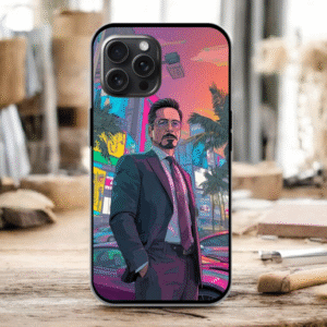 Tony Stark Glossy Metal TPU Mobile Case