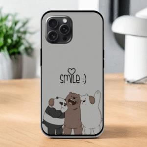 Smile Glossy Metal TPU Mobile Case