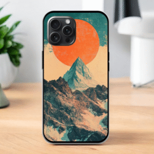 Mountains Glossy Metal TPU Mobile Case