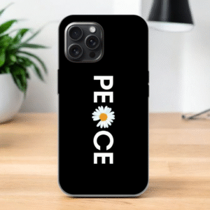Peace Glossy Metal TPU Mobile Case