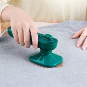 Mini Portable Steam Iron | Mini Ironing Machine for Clothes | Supports Dry and Wet Ironing | Garment Steamer for Home & Travel - Perfect for Gifting, Green Colour | Dry Iron With Spray